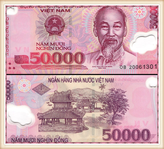 Vietnamese Dong 50K Note Circulated